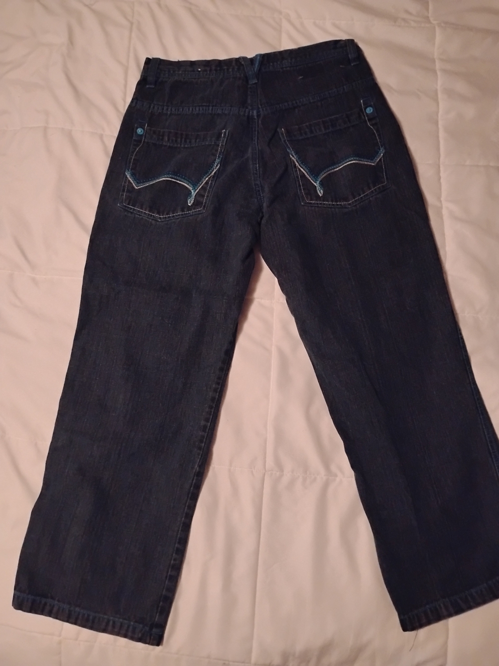 Vtg 5ive Jungle & Co Baggy Jeans Mens 34 Dark Wash Embroidered Y2K Hip Hop Skate